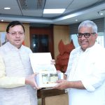 मुख्यमंत्री पुष्कर सिंह धामी ने केंद्रीय मंत्री भूपेन्द्र यादव से की मुलाकात