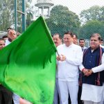 मुख्यमंत्री पुष्कर सिंह धामी ने पवेलियन ग्राउण्ड में आयोजित मैराथन को दिखाई हरी झंडी